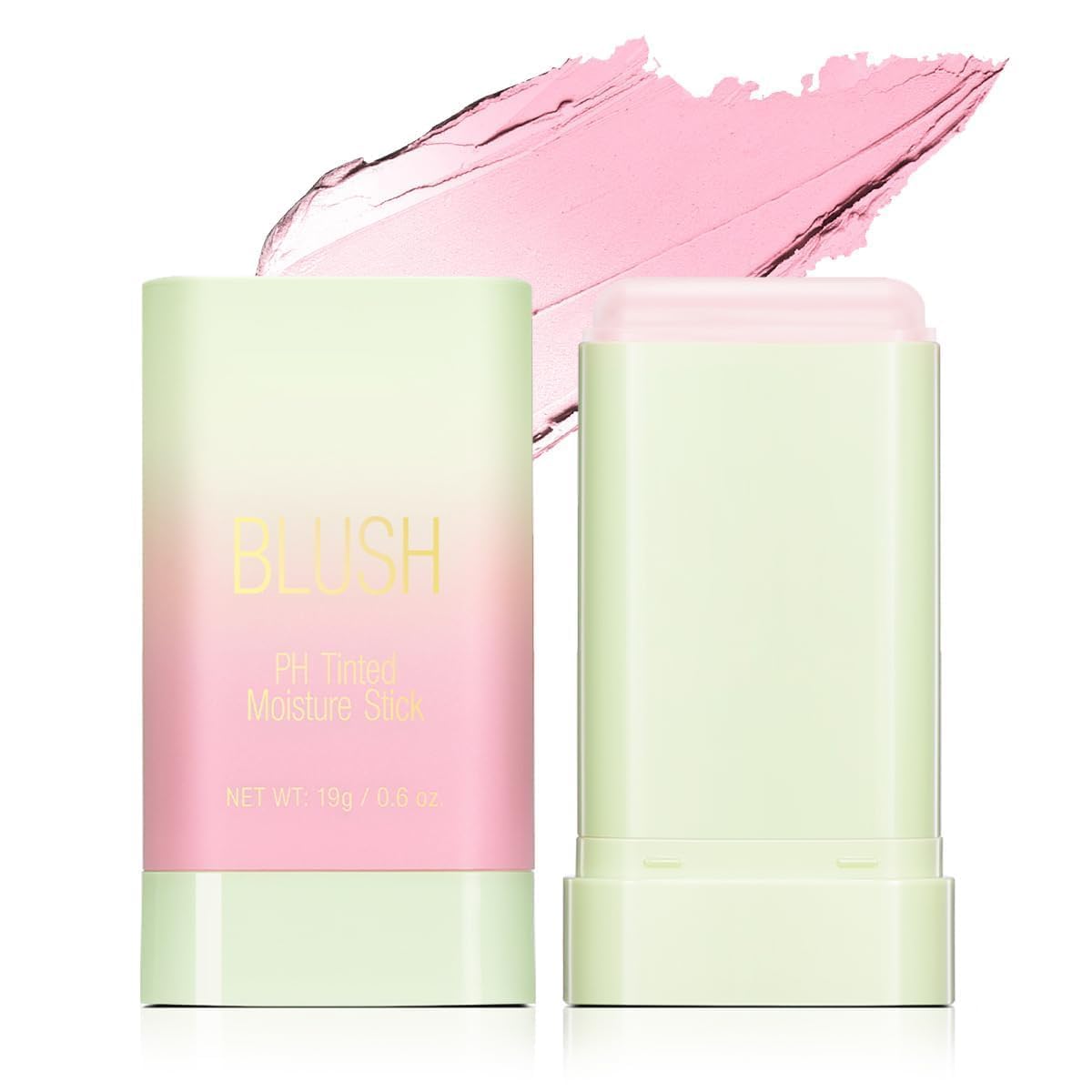 FYEBOO PH Color Changing Blush Stick, Multipurpose Makeup Hydrating Blush Stick PHSensitive ColorChanging Lip Tint, LongLast