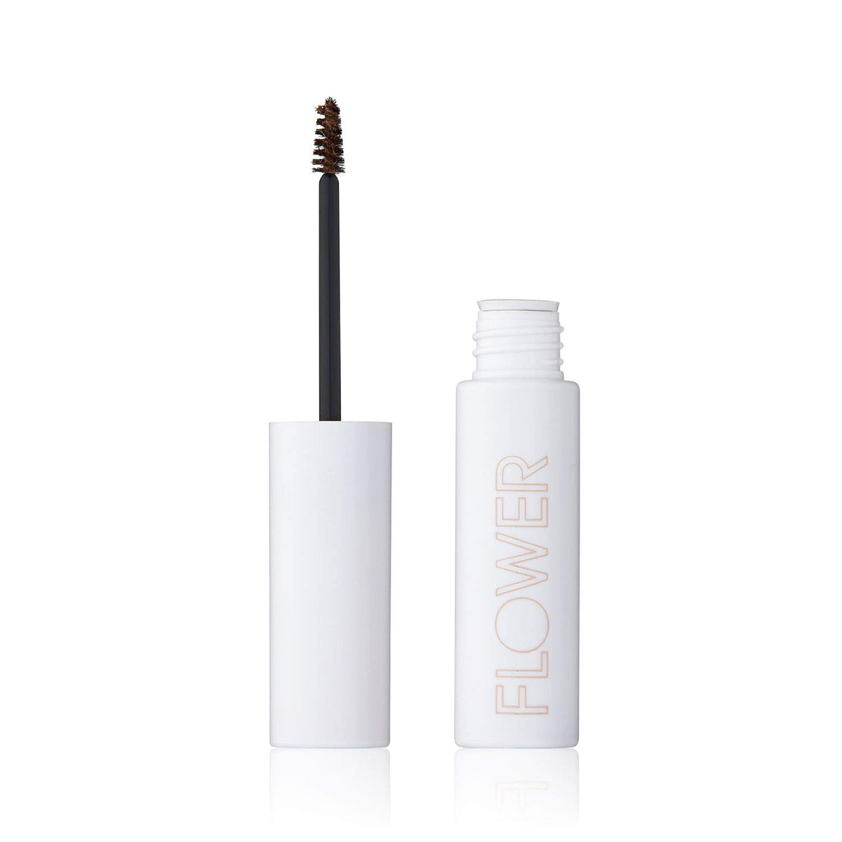 Eyebrow Gel By FLOWER Beauty | FIBER FIX BROW GEL | Tinted Brow Mascara & Fixative for Eyebrows | Vegan & Cruelty-Free | (Brunet