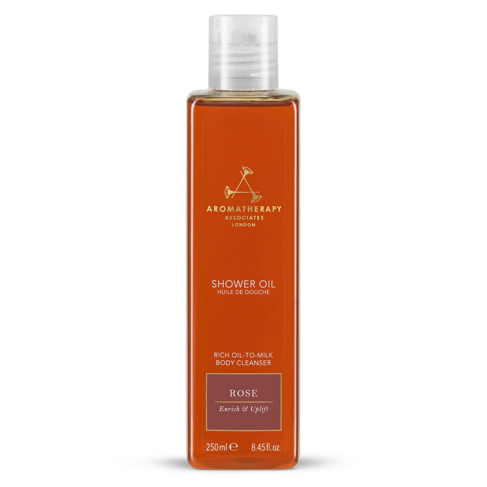 Aromatherapy Associates Rose Shower Oil. Soothing Blend Of Rose, Geranium And Palmarosa Essential Oils To Cleanse, Nourish And M