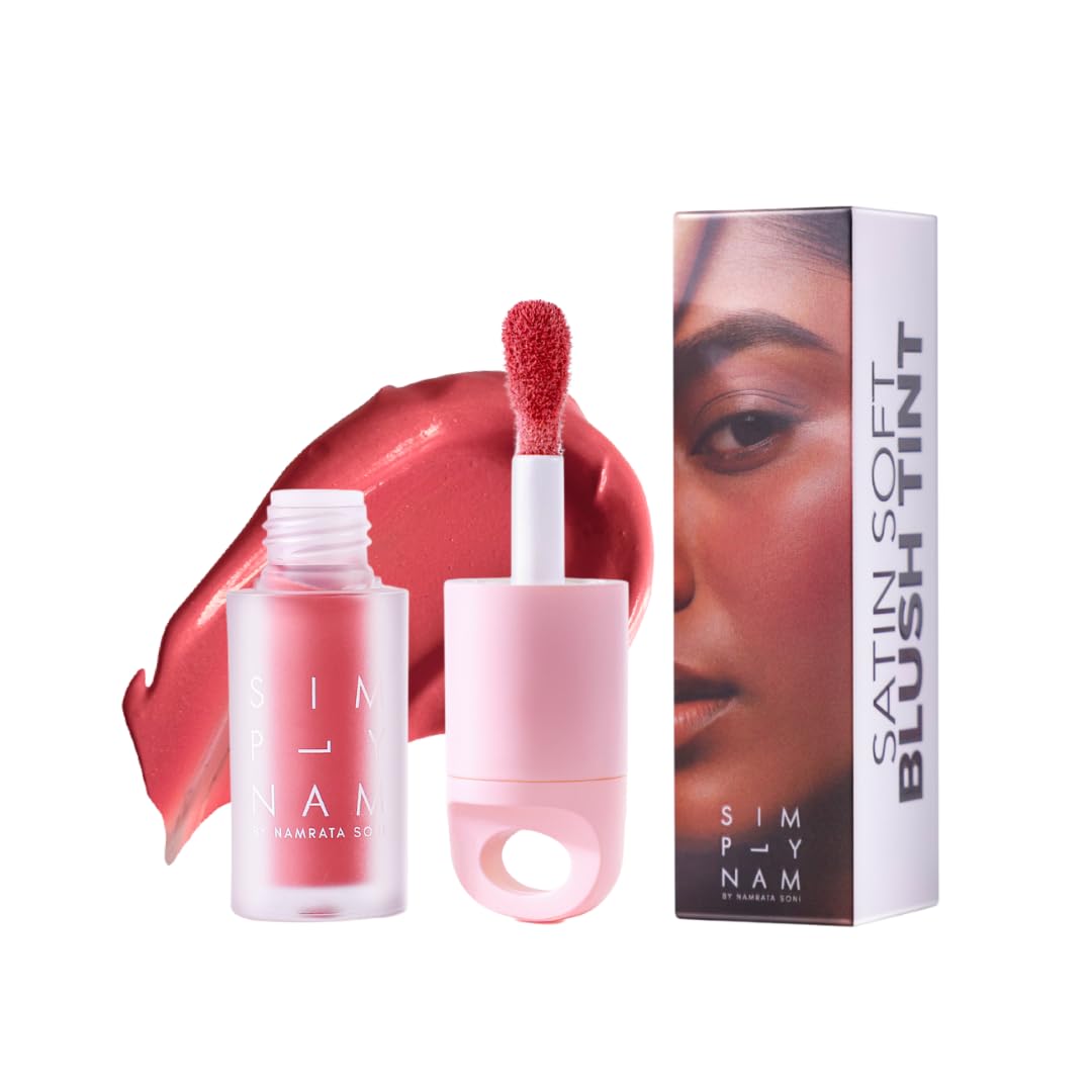 Simplynam Satin Soft Blush Tint | Geet: Petal Rouge | Weightless Creamy Cheek Tint For Natural Glow | LongLasting Hydration | E