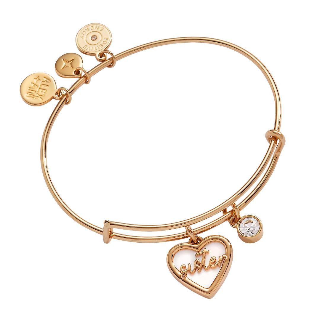 Alex and Ani Sister Mother of Pearl Bangle