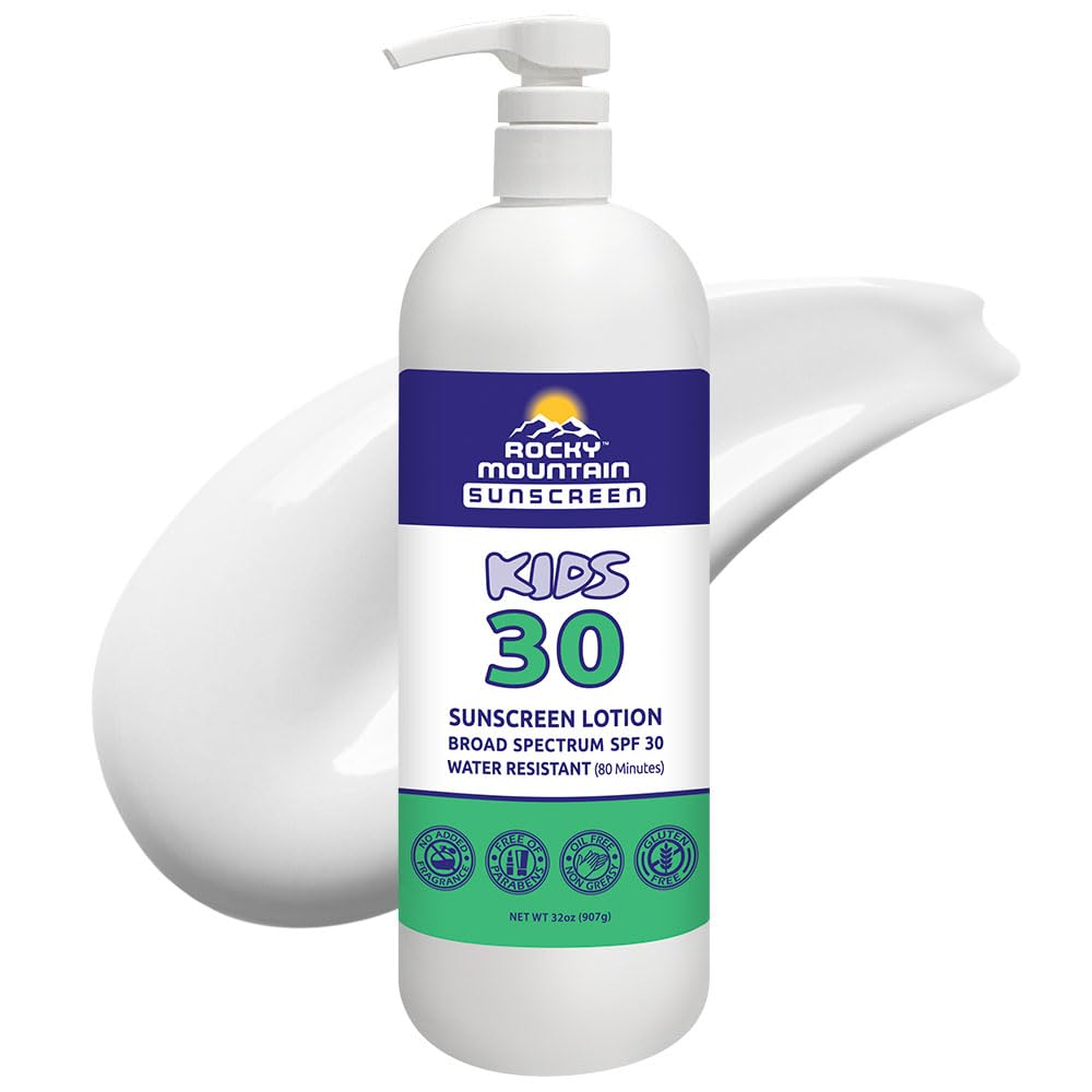 Kids Rocky Mountain Sunscreen Broad Spectrum | Uva/Uvb Protection | Hawaii 104 Reef Act Compliant (Oxybenzone & Octinoxate Free)
