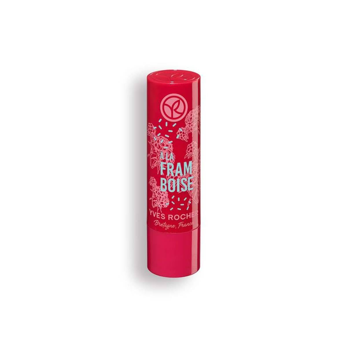 Yves Rocher Lip Balm Raspberry, 4.8g/0.17oz  Nourishing Lip Care, Hydrating Lip Balm, Berry Scent, LongLasting Moisture, Soft 