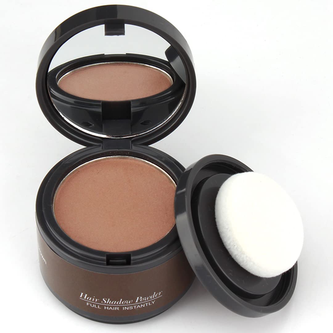 Hairline Powder(Brown) Hair Root Dye, Instantly Hair Color Shadow Cover Gray Hair Root, Hair Touch-Up, Thin Hair Powder 4g
