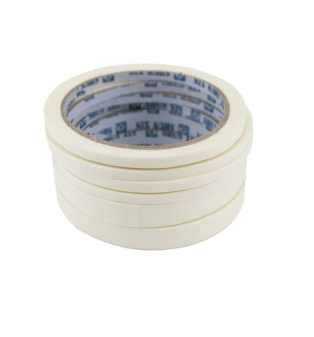 Yueton Pack Of 6 Soft Manicure Nail Art Tips Guide Tapes Striping Line Sticker Decor Tool