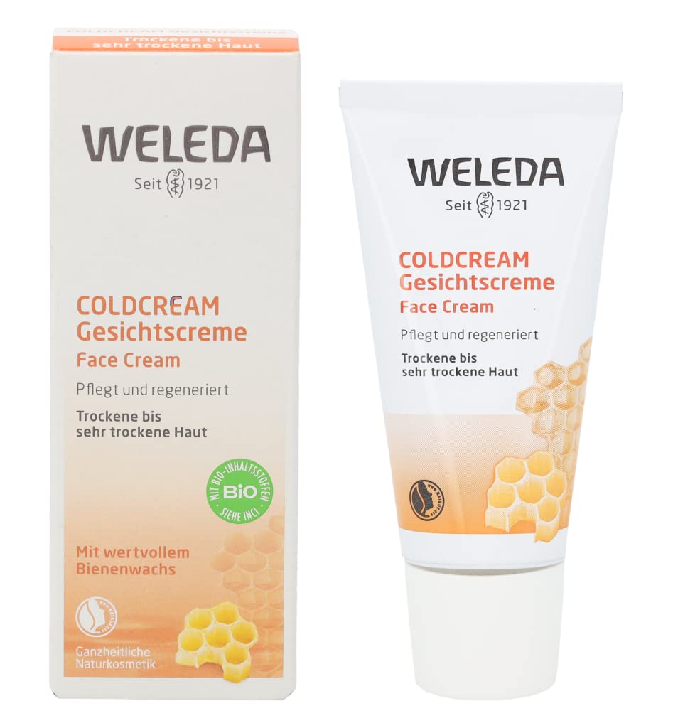 Weleda Deep Moisture Facial Balm, 1 Fl Oz, Plant Rich Moisturizer with Sweet Almond Oil, Facial Balm, Model 8034