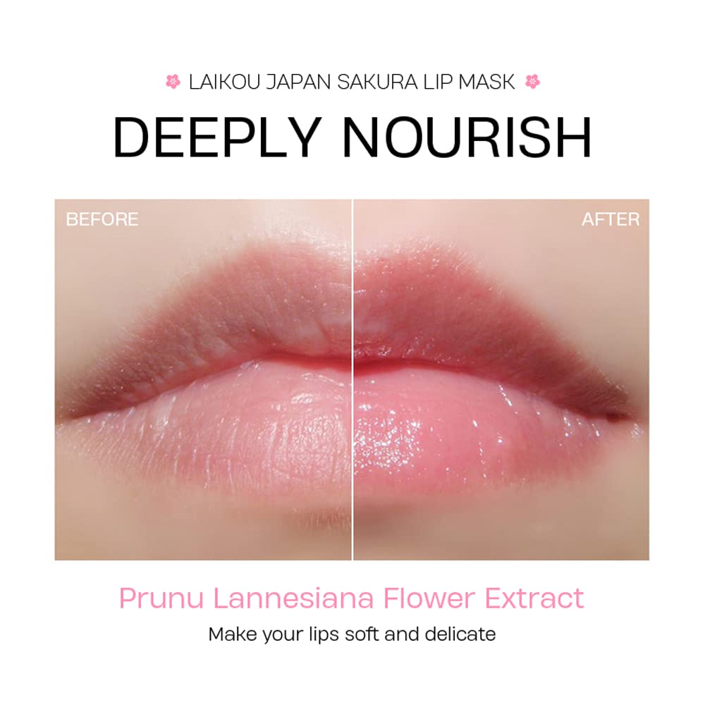 AKARY Sakura Lip Mask, Moisturizing & Repairing Lips Lines Deeply, Night Sleep Lip Mask, Fall/Winter Lip Treatment