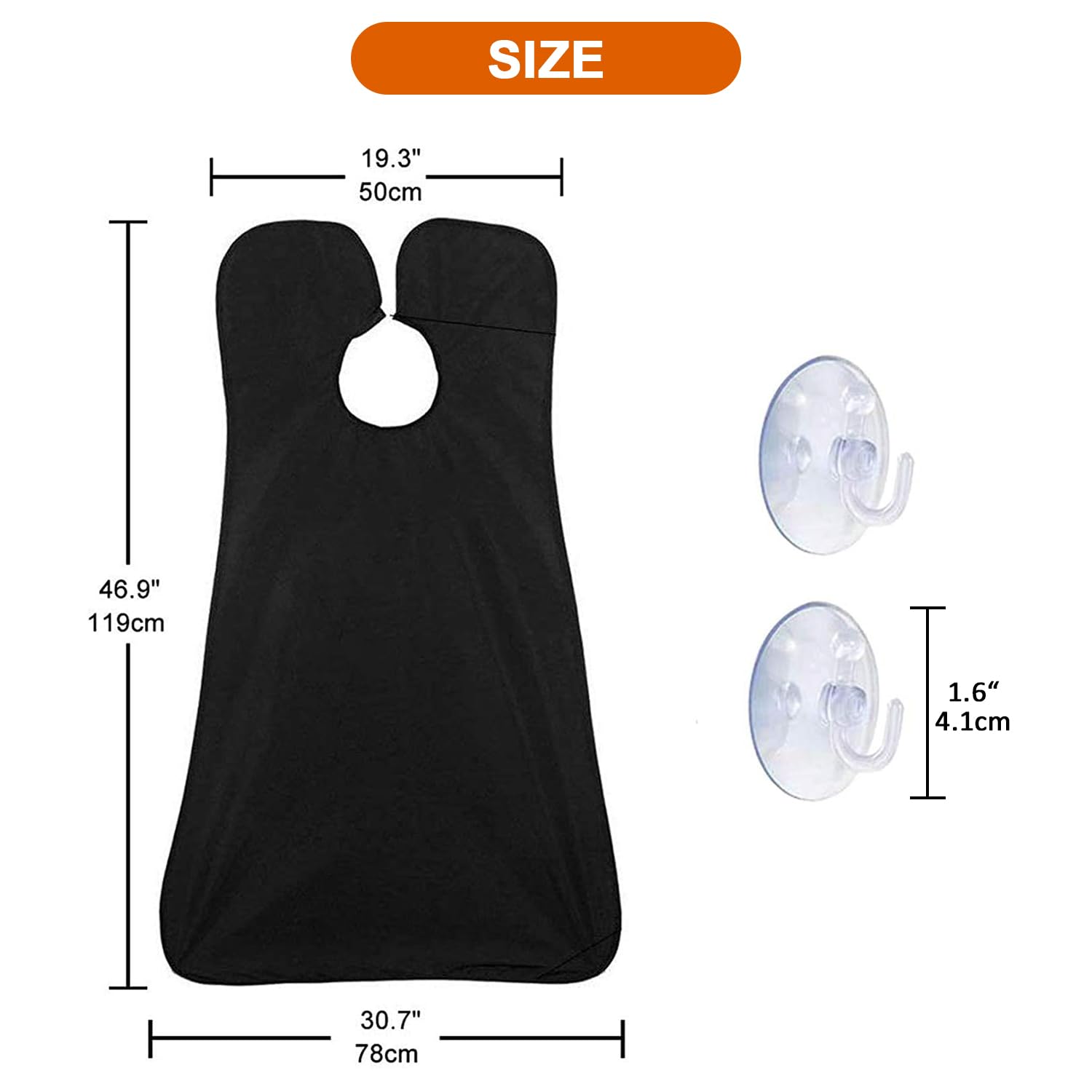 Ztarraum Beard Bib Beard Apron, Beard Gather,Shaving And Trimming, Non-Stick Grooming Cloth With 2 Suction Cups, Best Gifts For
