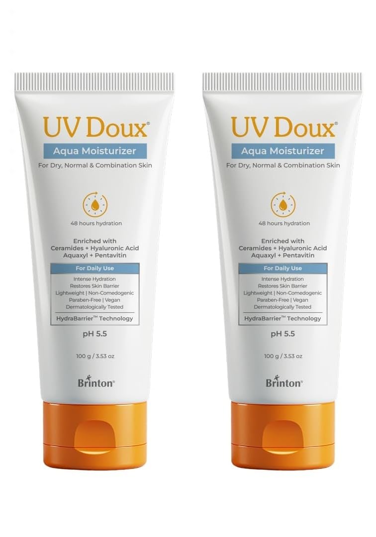 Brinton Uv Doux Aqua Moisturizer For 48-Hour Hydration | With Aquaxyl, Pentavitin, Ceramides & Hyaluronic Acid | Deep Moisture, 