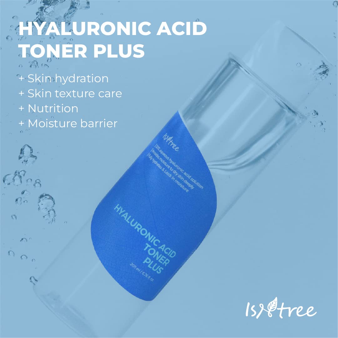Isntree Hyaluronic Acid Toner Plus 200Ml 6.76 Fl.Oz | Provides Moisture To Dry Skin Deeply | Fully Hydrates & Lock In Moisture