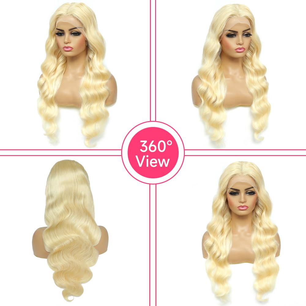 Lotulo 13X6 613 Lace Front Wig Human Hair, 613 Body Wave Lace Front Wig Human Hair, Transparent Lace Front Wigs Human Hair Pre P
