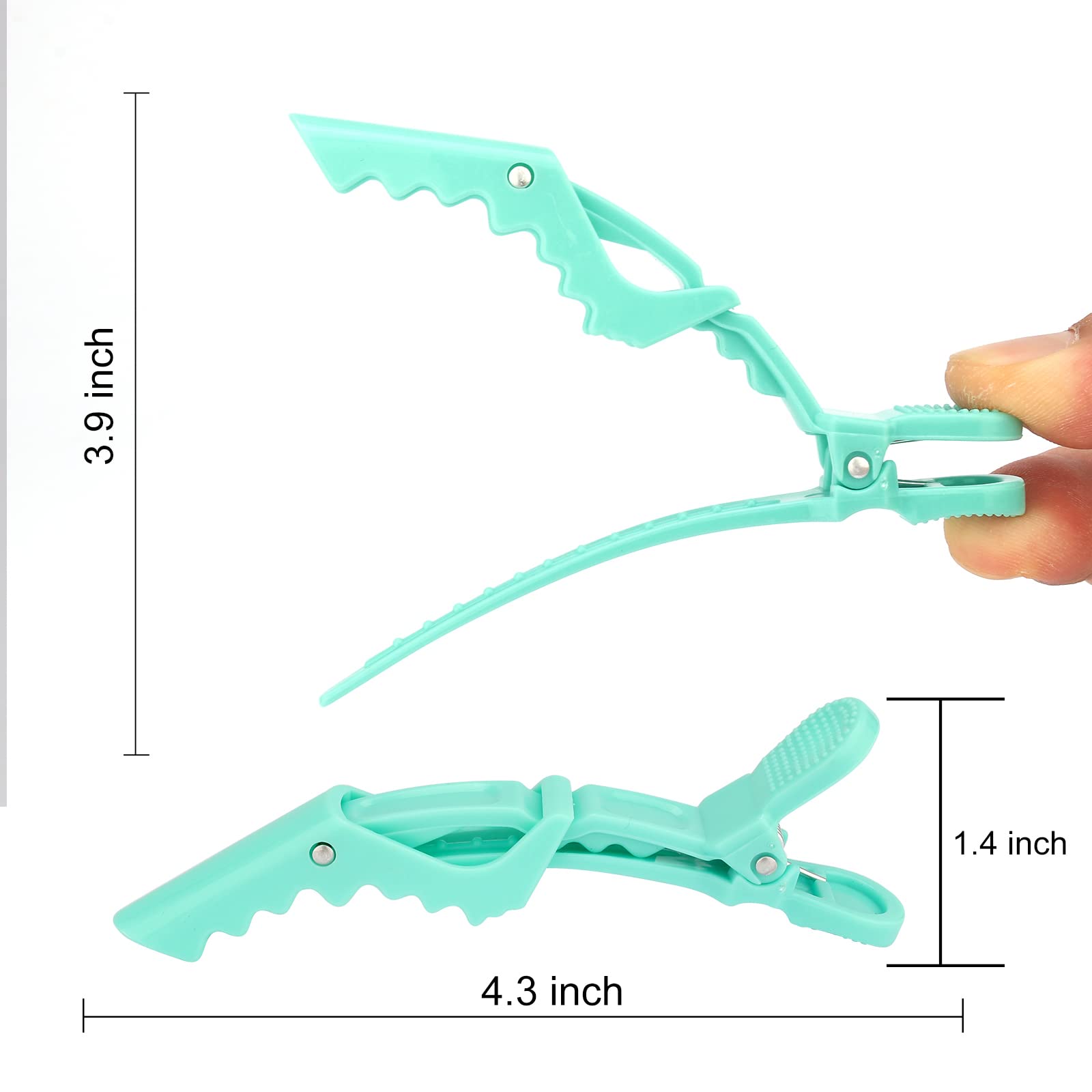 Ondder 24 Pack Alligator Hair Clips For Styling And Sectioning - Lake Blue Salon Pro Clips For Coloring, Cutting, Hair Styling A