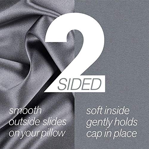 Stay on Satin Anti-Breakage Large Sleep Bonnet with Infused Hair Conditioners, Black