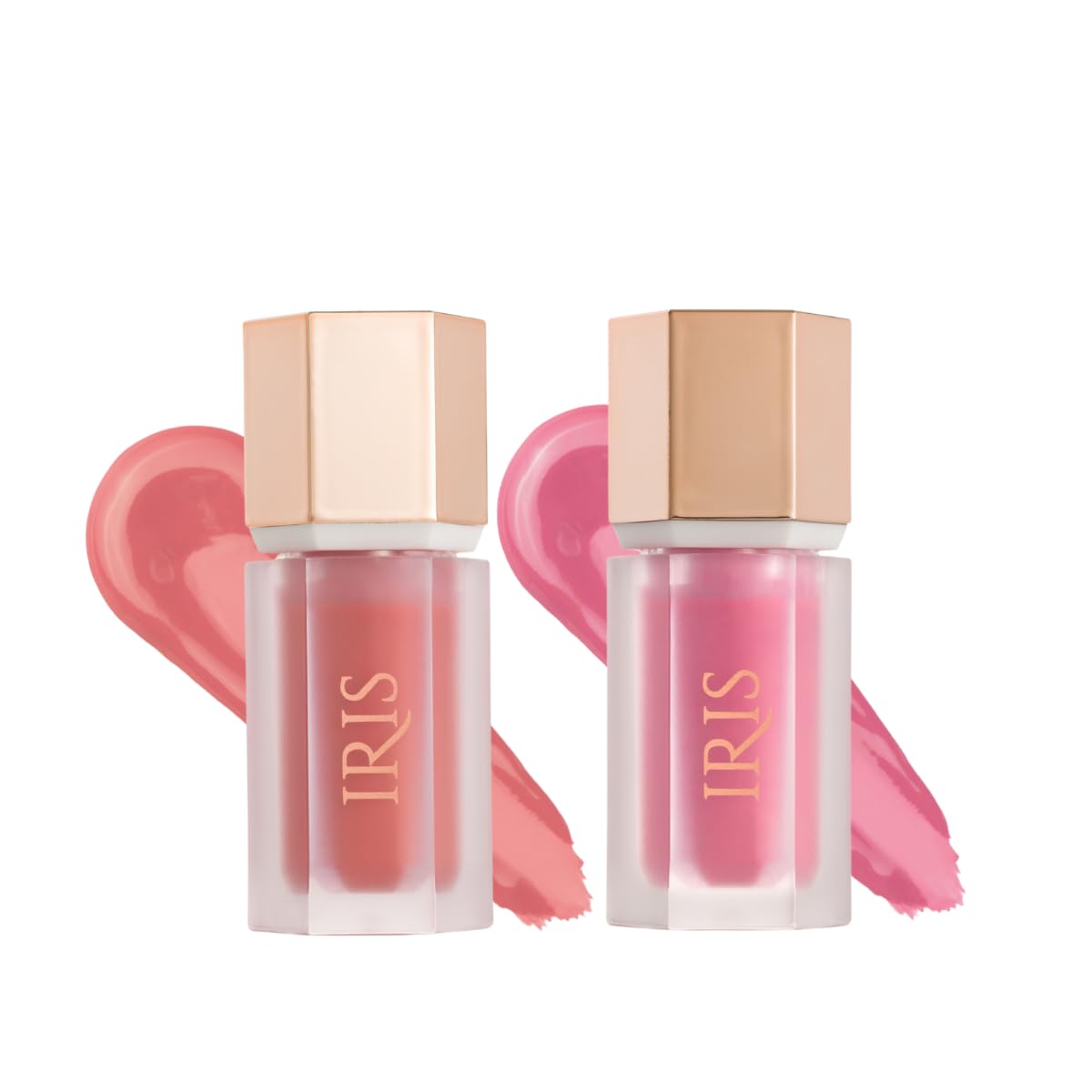 Iris Cosmetics Liquid Blush Duo, Blendable, Buildable, Highly Pigmented, Vitamin E, SheS Extra & SheS Peachy, 7Ml X2