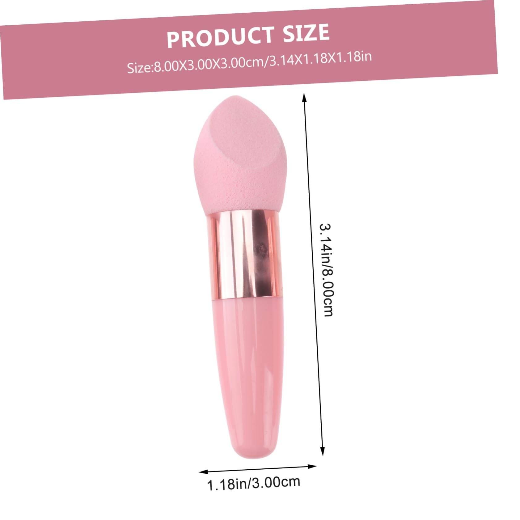 SHERCHPRY 3Pcs Makeup Sponge Brush, Makeup Blender Sponges for Foundation, Professional Purple Make Up Sponge with Handle, Cosme