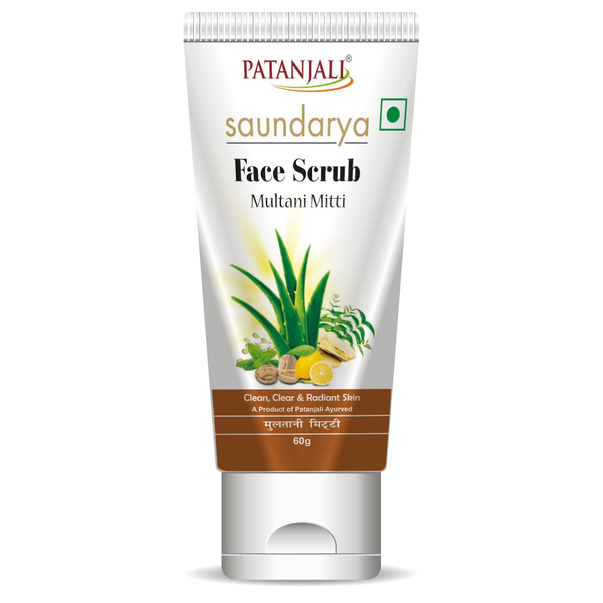 Patanjali Saundarya Face Scrub Multani Mitti (Fullers Earth) 60 gm / 2.02 fl oz
