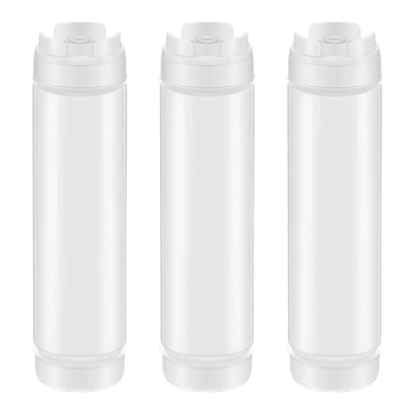 Enakshi 3 Pieces Condiment Squeeze Bottles Refillable For Salad Dressing Ketchup Oil White|Home & Garden | Kitchen, Dining & Bar
