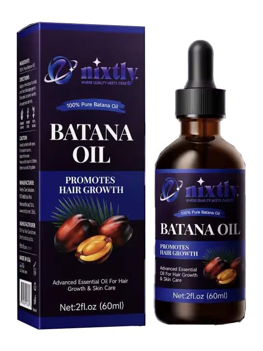 nixtly. Batana Oil & Argan Hair Oil  100% organic Batana blend for hair growth, thickening, moisturizing & frizz control Nouris