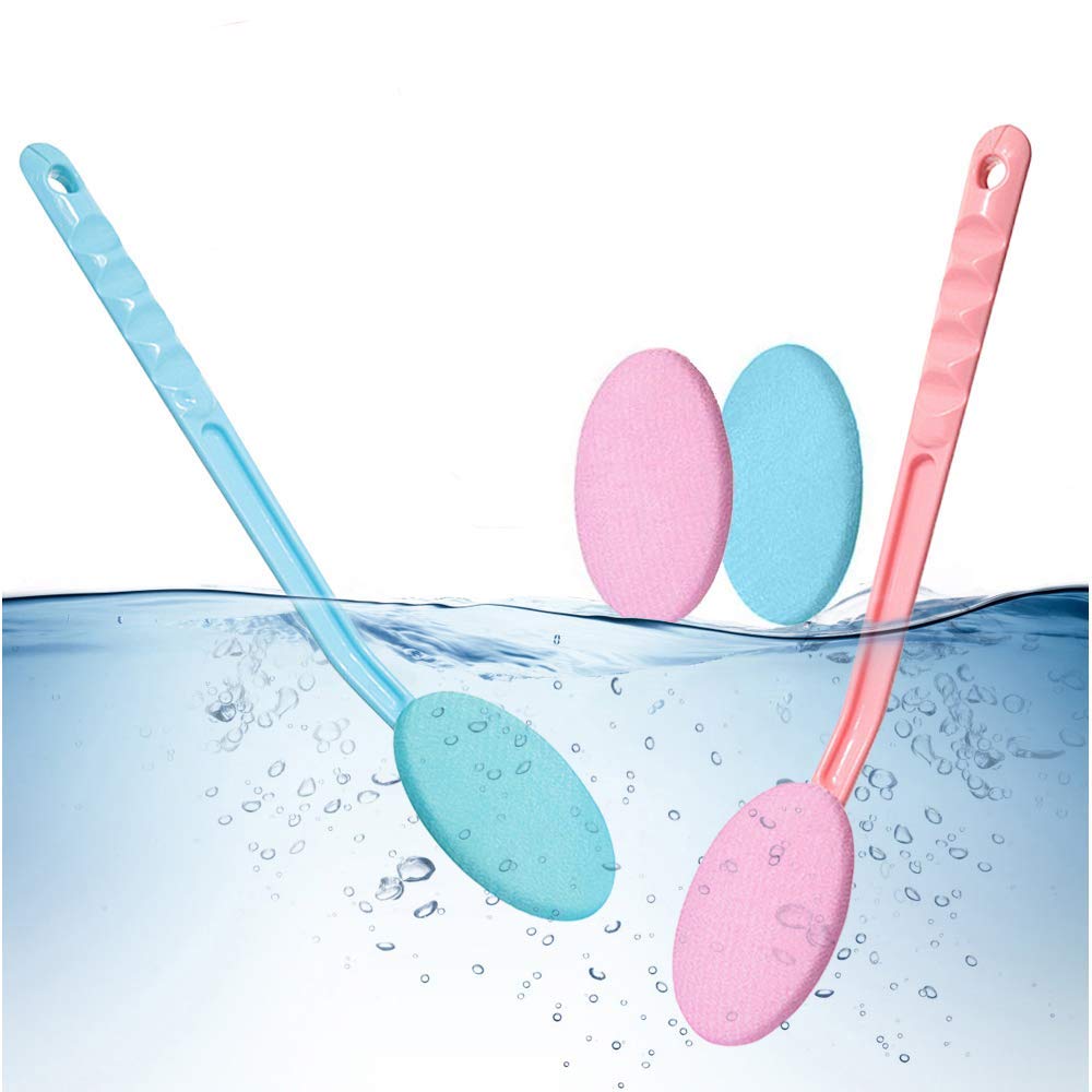 2 PCS Body Lotion Applicator Back Washer for Shower, Eyxformula Long Handle Self Tanning Back Applicator Back Lotion Applicators