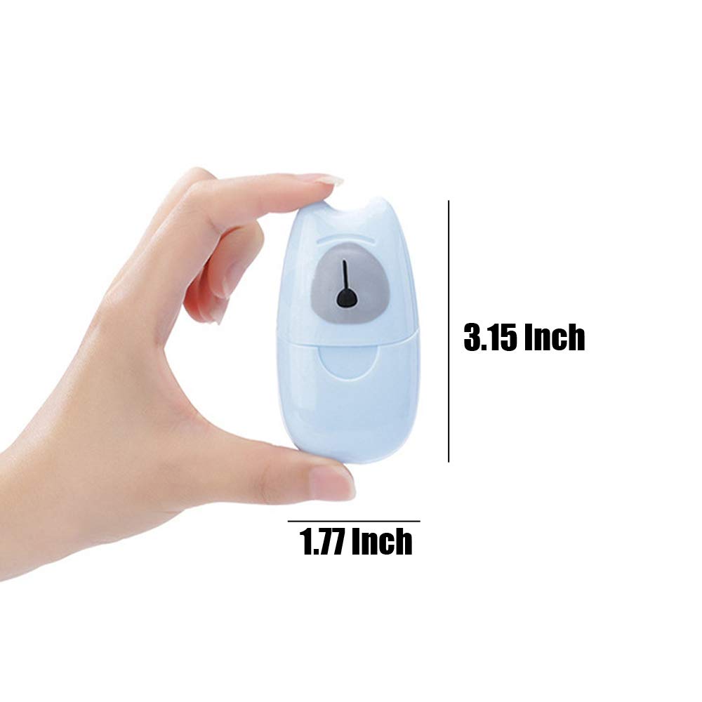 Kiseer 1 Box (50 Sheets) Mini Portable Travel Soap Paper Sheets Disposable Hand Washing Bath Scented Paper Soap For Outdoor, Cam
