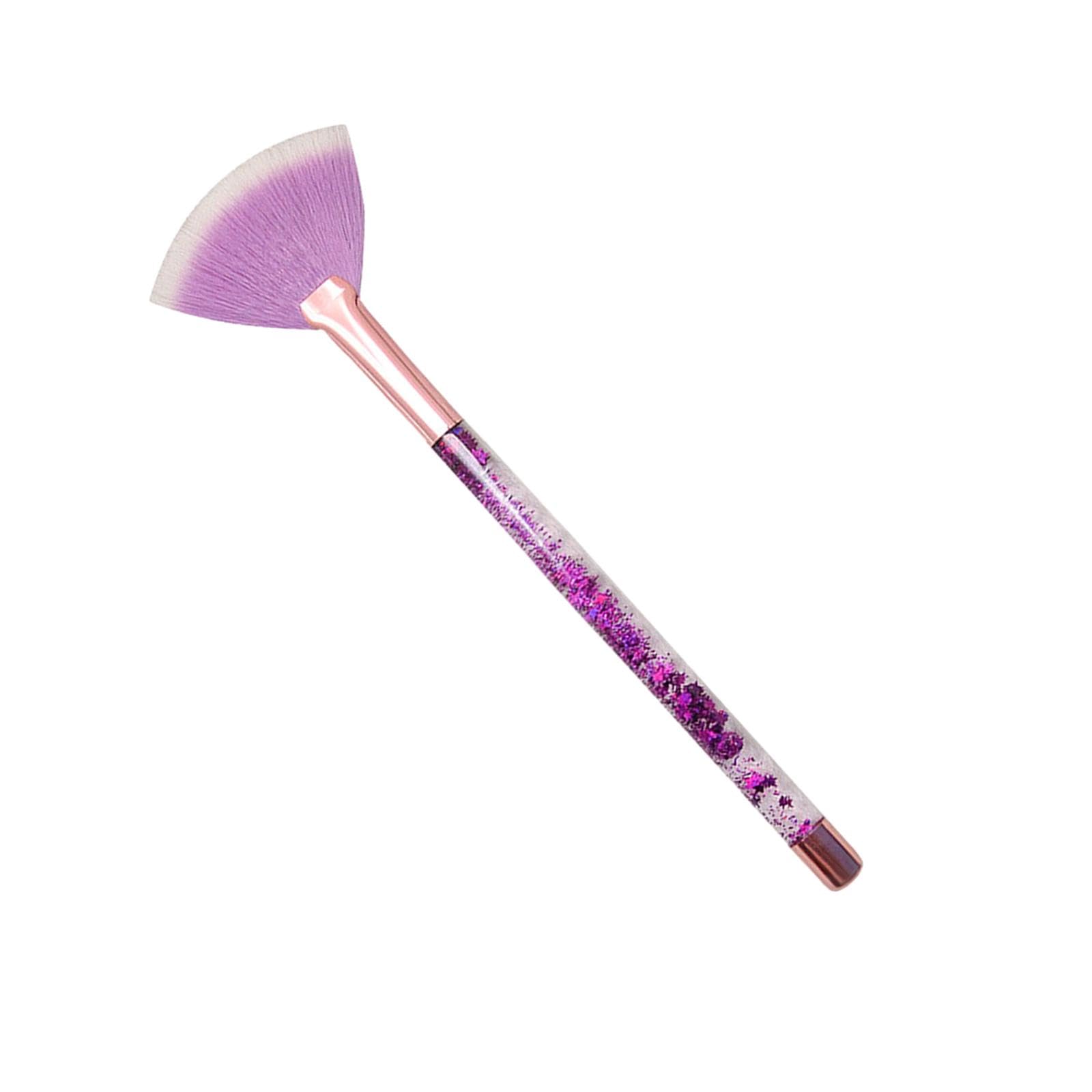 Secret Desire Fan Makeup Brush Durable Makeup Loose Powder Brush For Women Girlfriend Lady Violet
