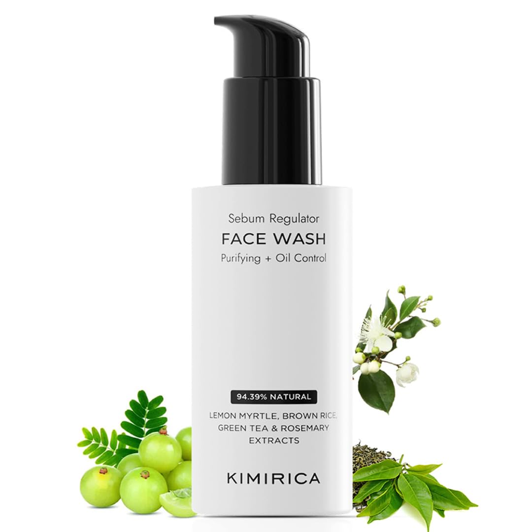Kimirica Green Tea Acne & Oil Control Face Wash | Prevent Acne & Breakouts | Regulates Sebum Production For Clear And Clean Skin