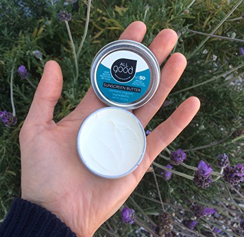 All Good Zinc Butter Sunscreen - Travel Size, Zinc Oxide Face, Nose, Ears Sunscreen, Uvauvb Broad Spectrum Spf 50+ Water Resista