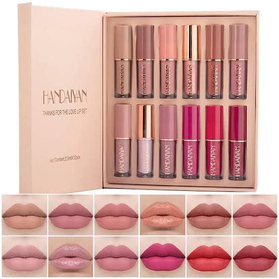 Swizhuda Liquide Matte Lipstick 12Pcs Set Waterproof Long Lasting
