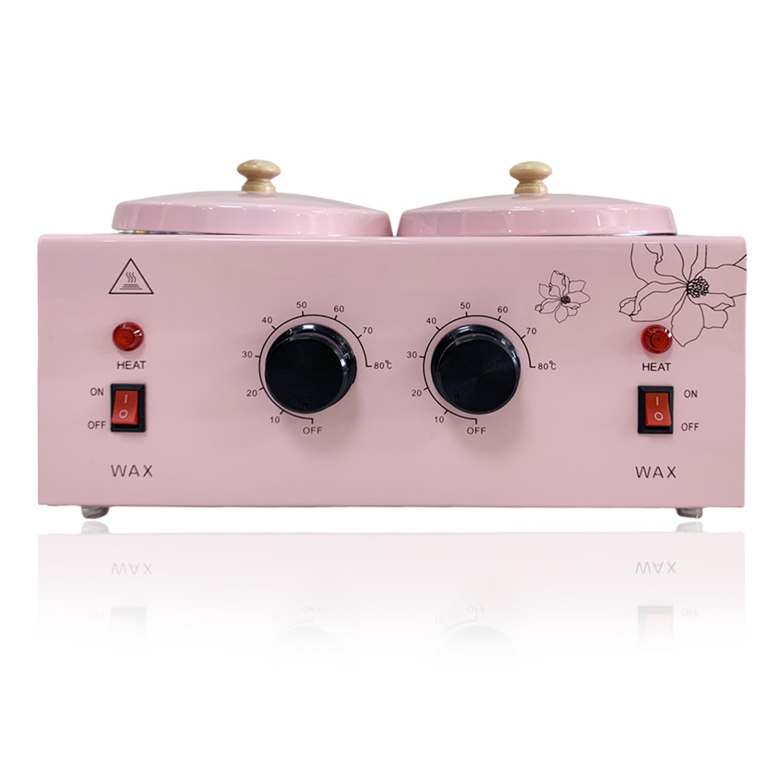 Double Pots Wax Warmer Professional Melted Wax Beads for Hair Removal,Fast Electric Wax Heater with Adjustable Temperature Set f