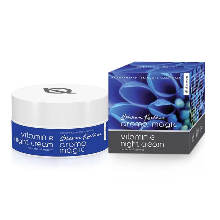Aroma Magic Vitamin E Night Face Cream | Anti Aging Facial Moisturizer | Overnight Nourishing & Restorative Cream | for Healthy