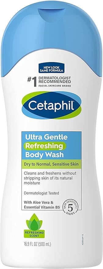 Cetaphil Ultra Gentle Body Wash, Refreshing Scent, 16.9 Ounce (Pack Of 3)