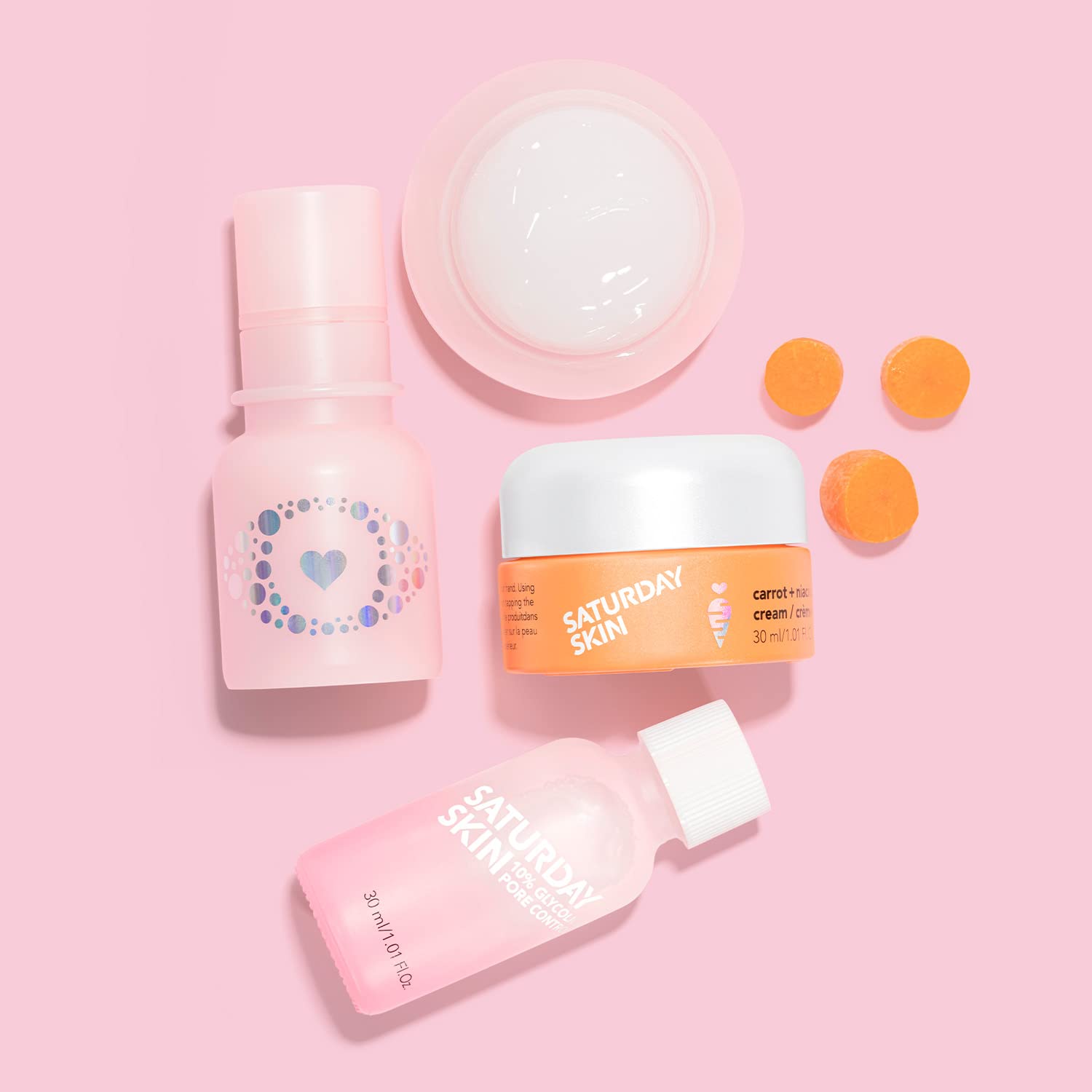 Saturday Skin Face Moisturizer Water Cream Mini Size, Vegan Natural Facial Moisturizer Oil-Free Gel Cream From Alaska Glacier Wa