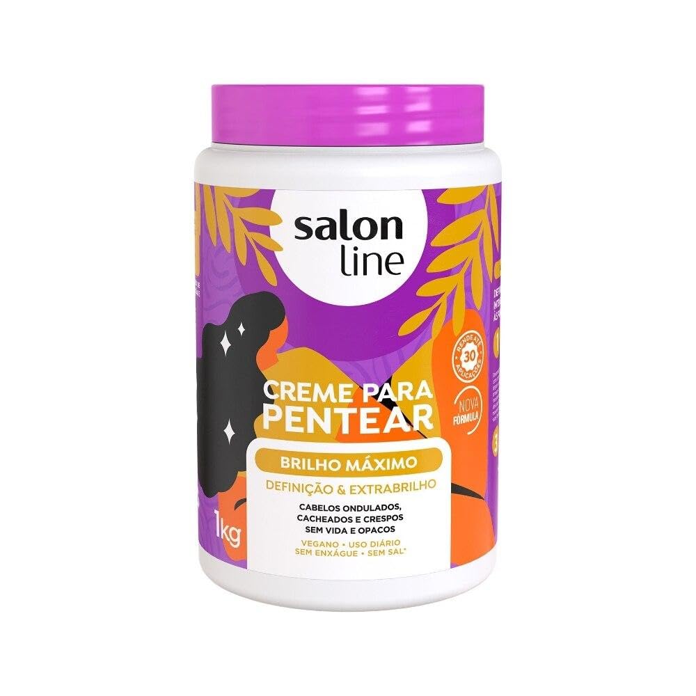 Linha Tratamento (Creme Para Pentear) Salon Line - Brilho Maximo 1000 Gr - (Salon Line Treatment (Combing Cream) Collection - Ma