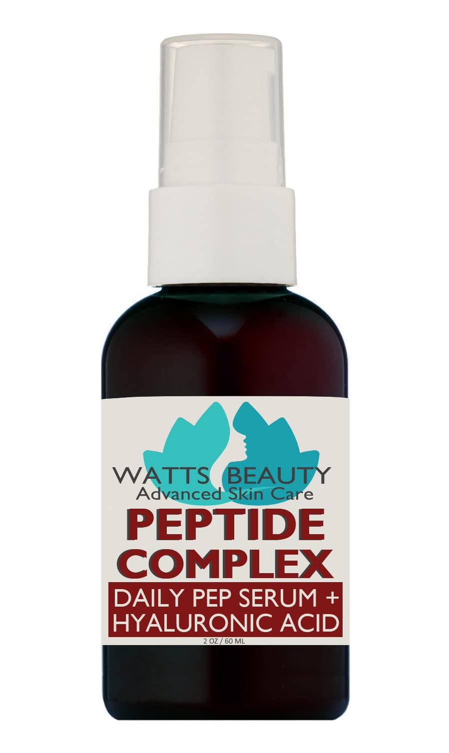 Watts Beauty Peptide Anti-Aging Face Serum - Hyaluronic Acid And Collagen Boosting Daily Face Care Polypeptide Complex With L-Ar