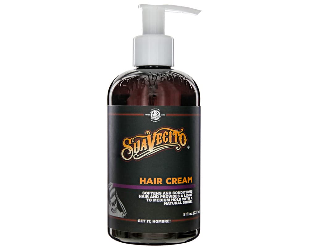 Suavecito Hair Cream 8 Oz Pump Bottle Medium Shine All Day Light Hold