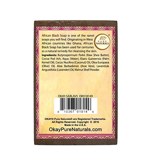 OKAY AFRICAN BLACK SOAP LAVENDER 5.5oz / 156gr