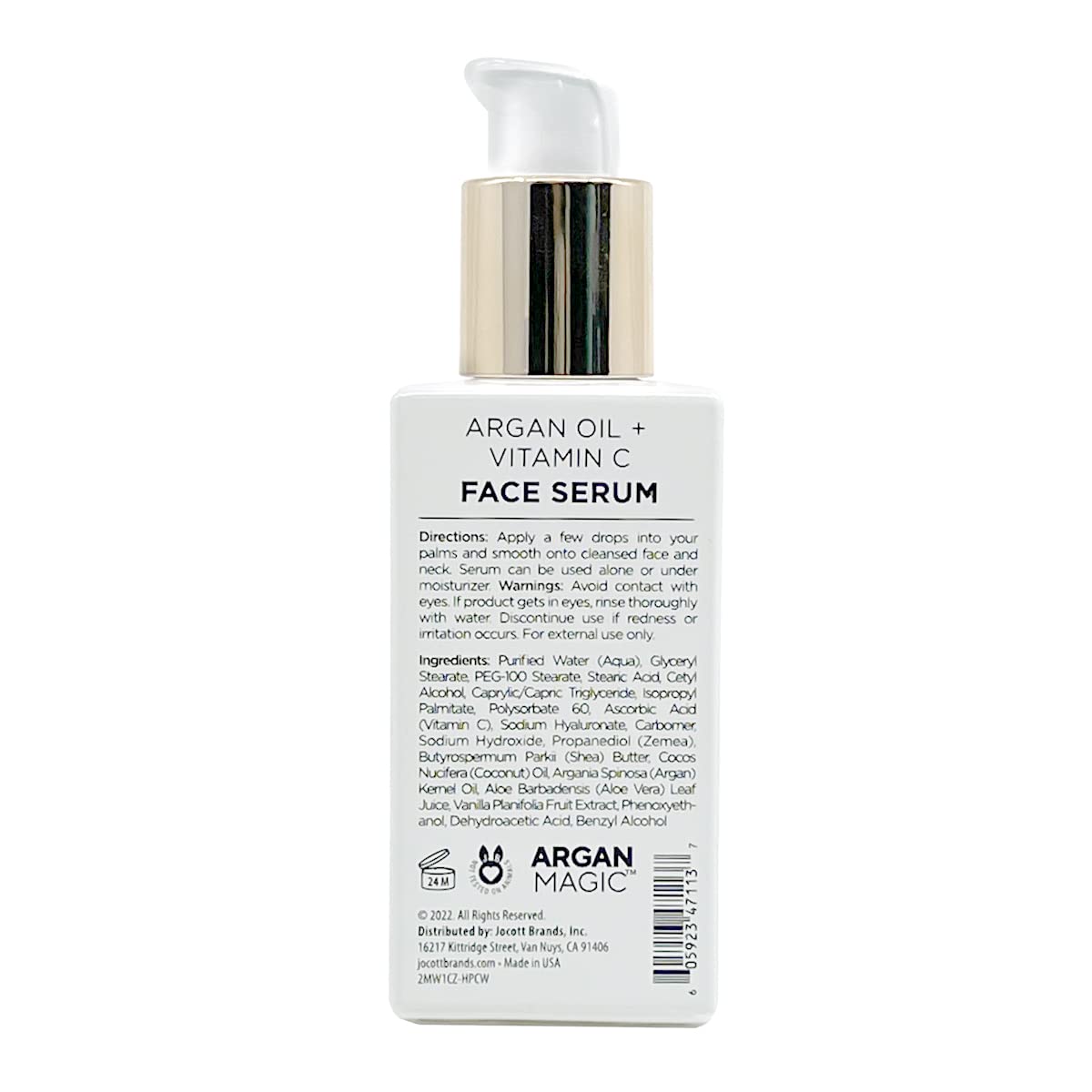 Argan Magic Brighten Face Serum with Vitamin C & Argan Oil - Hydrating & Brightening Formula | Reduce Dark Spots, Fine Lines, &