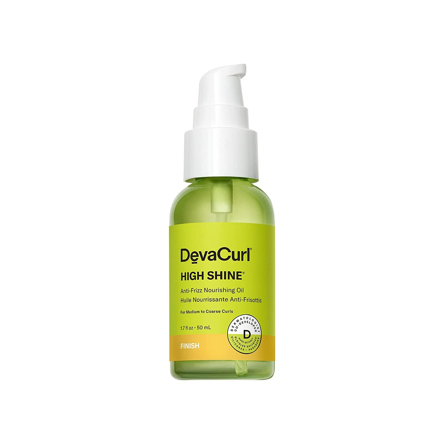 Devacurl High Shine Anti-Frizz Nourishing Oil, Bright Breeze, 1.7 Fl. Oz.