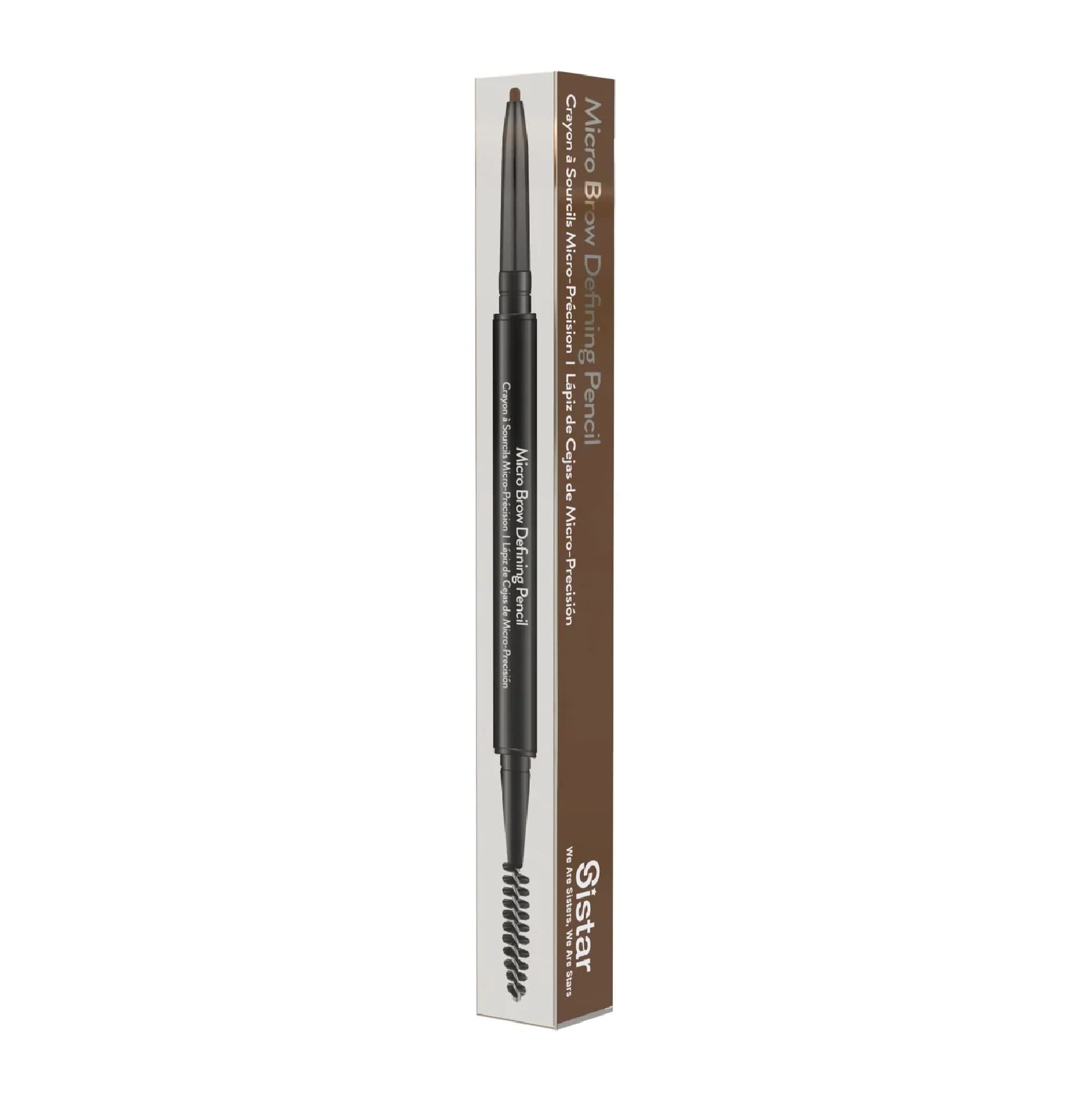 Sistar Micro Brow Defining Pencil Stylist Waterproof Eyebrow Pencil, Ultra Fine Double Ended Fill And Shape (Warm Brown)
