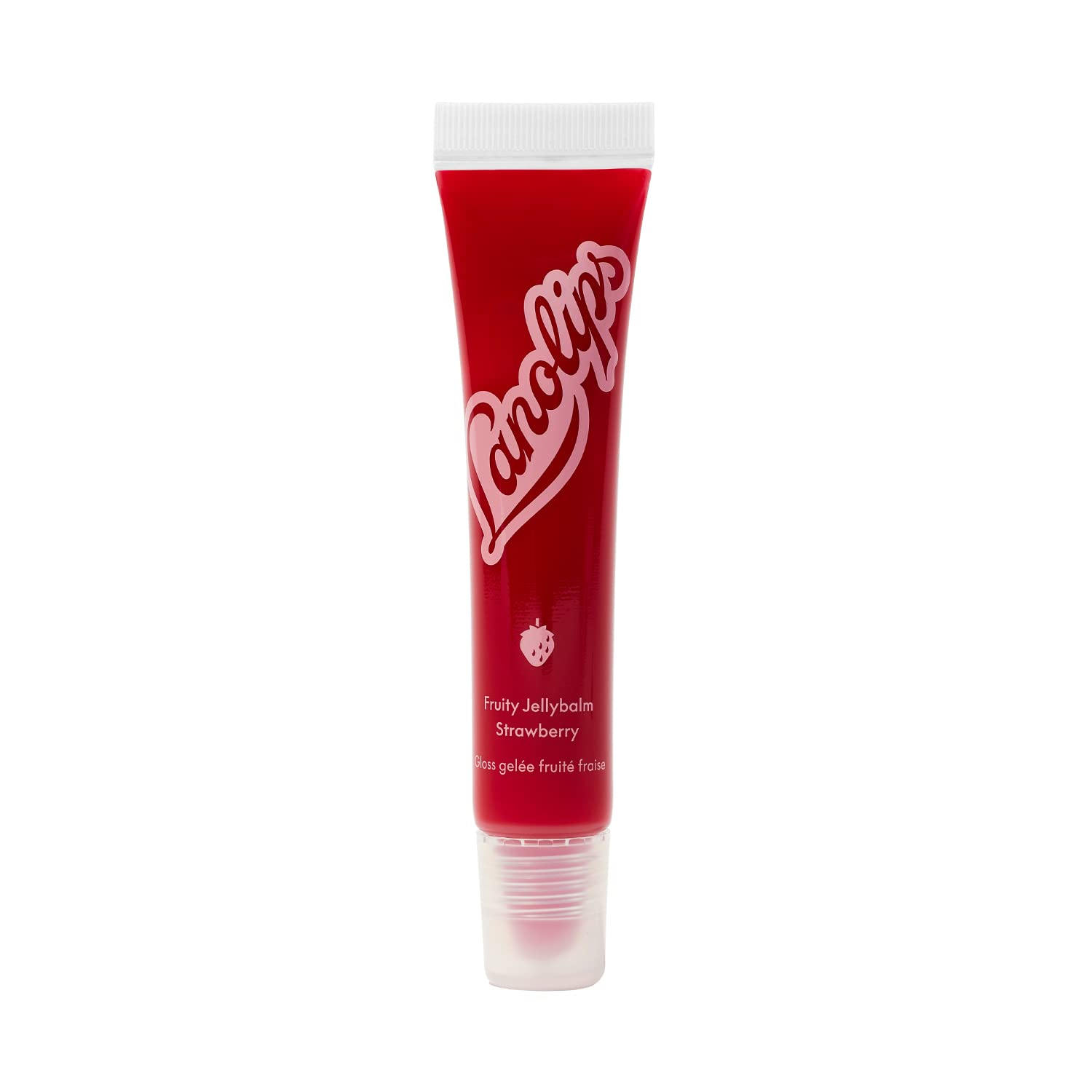 Lanolips Fruity Jellybalm, Strawberry - Tinted Lip Balm to Deepen, Brighten & Enhance - Moisturizing Lanolin Lip Balm & Lip Glos