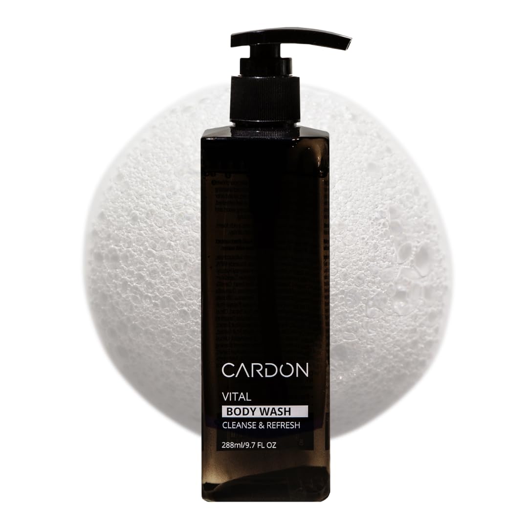 Cardon Acne Clearing Men'S Body Wash, Korean Skin Care, All Natural Green Tea Extract, Sea Buckthorn, & Cica Combat Breakouts, P