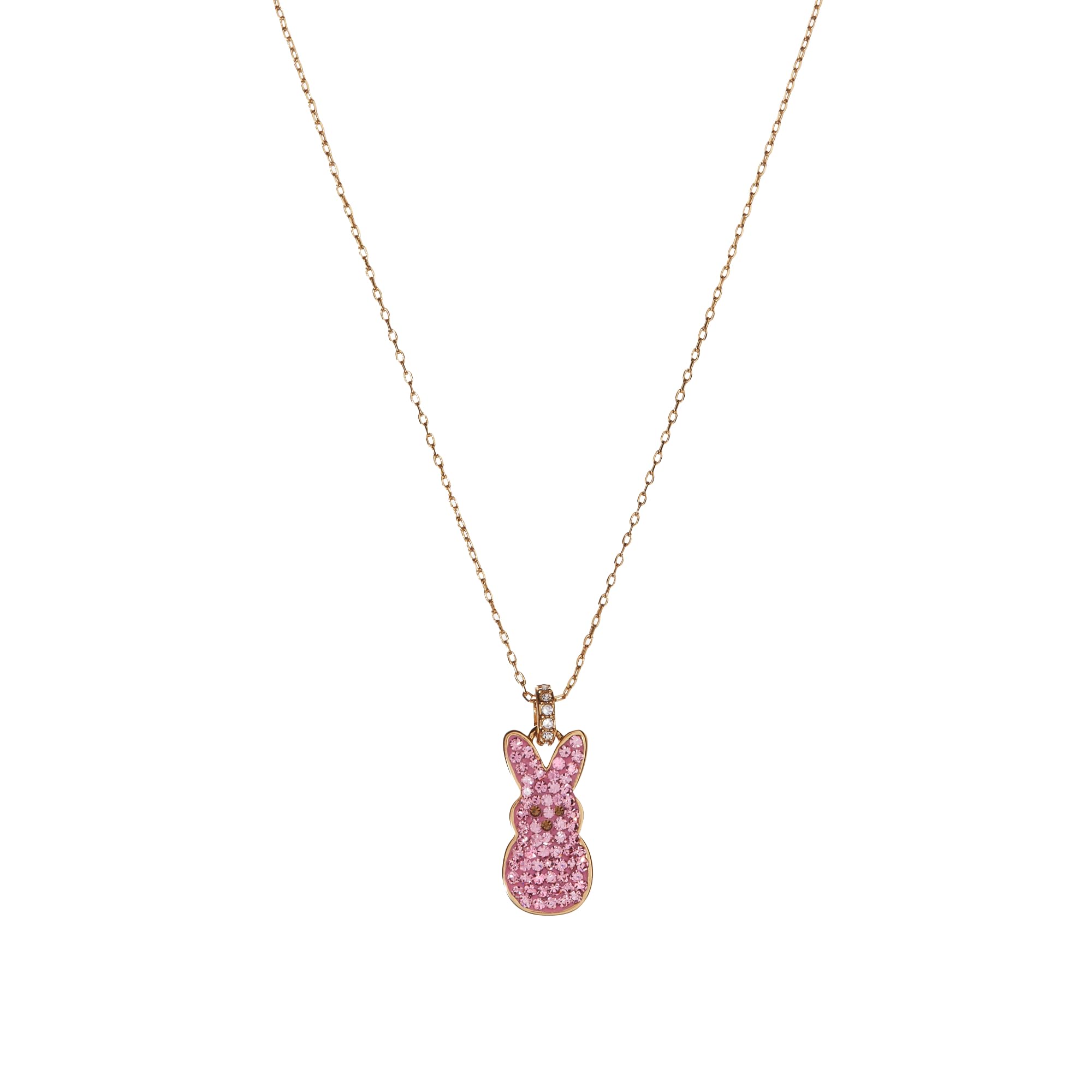 Alex and Ani Peeps Pink Crystal Bunny Pendant Necklace