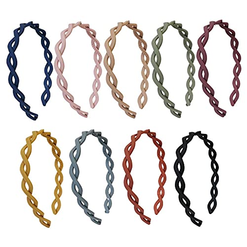 Fameza6 Pieces Hard Plastic Headbands Inner Teeth Non Slip Multi Colors Hairbands Accessories For Women Girls With Matte Finish