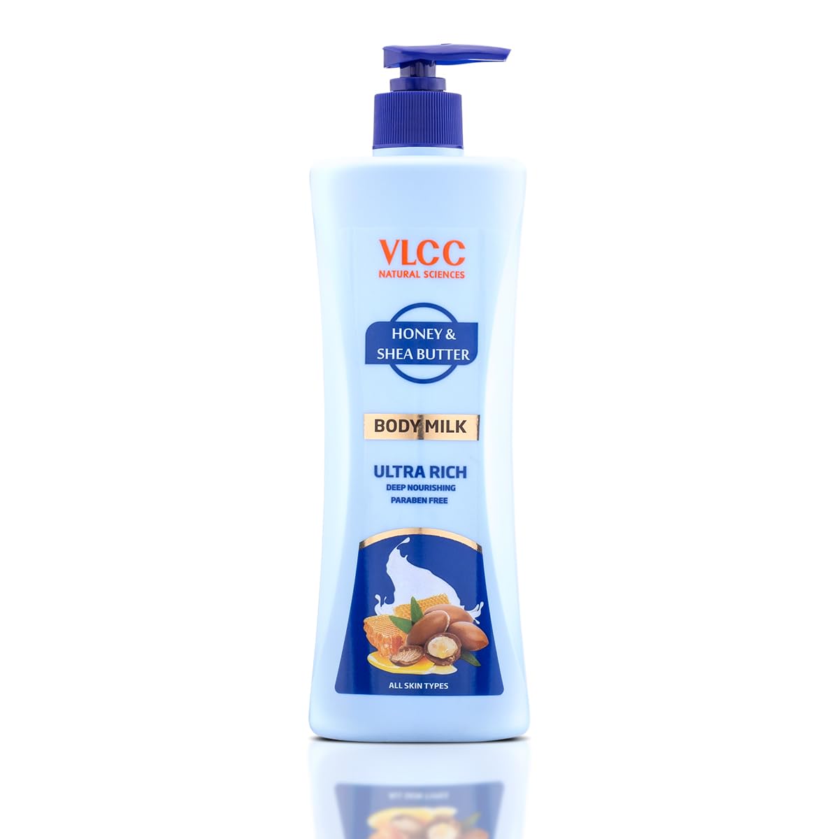 Vlcc Honey And Shea Butter Body Milk - 400Ml | Hydrating Body Lotion For Dry Skin | Paraben Free Body Lotion | Fades Wrinkles, S
