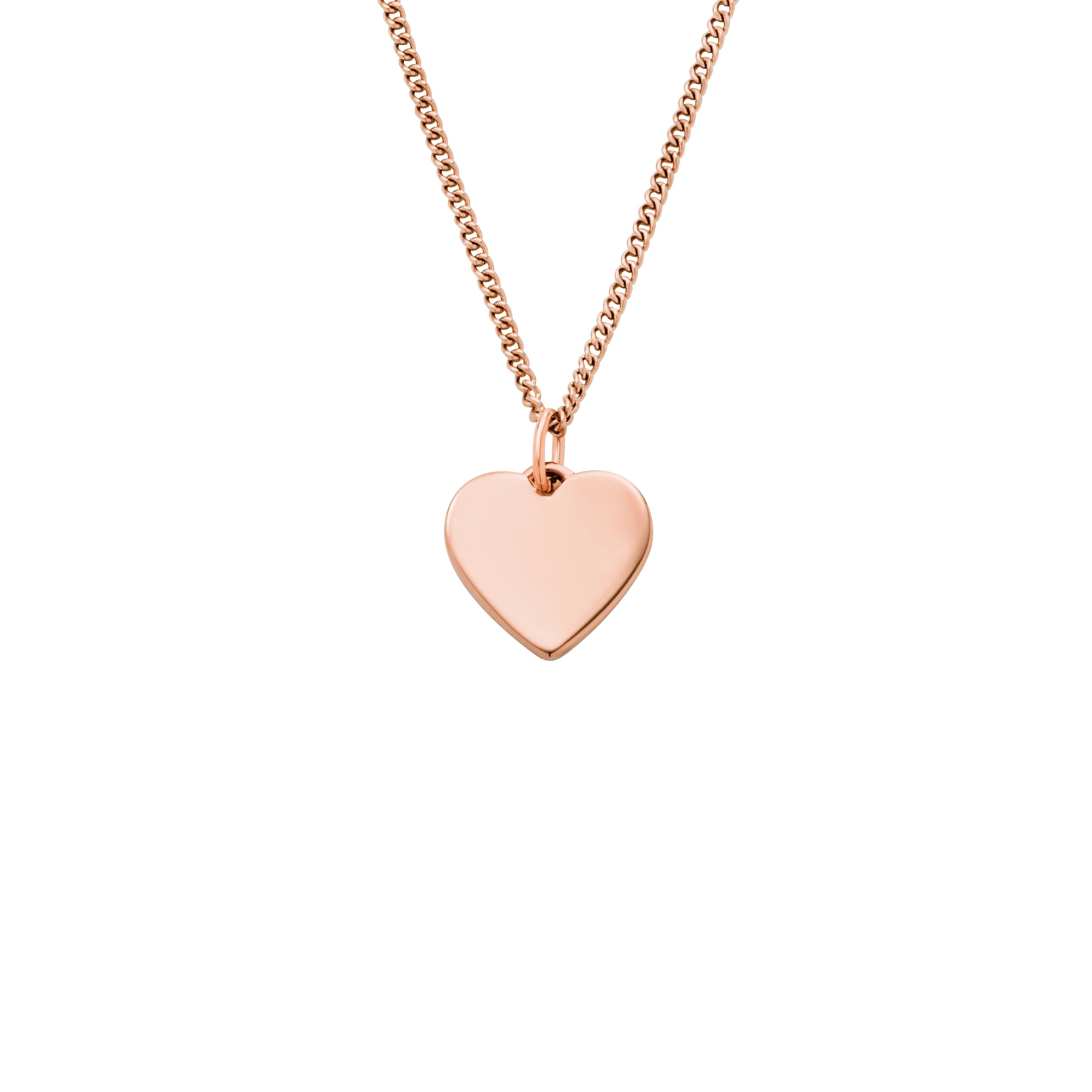 Fossil Womens Engravable Necklace, Color: Rose Gold (Model: JF03021791)