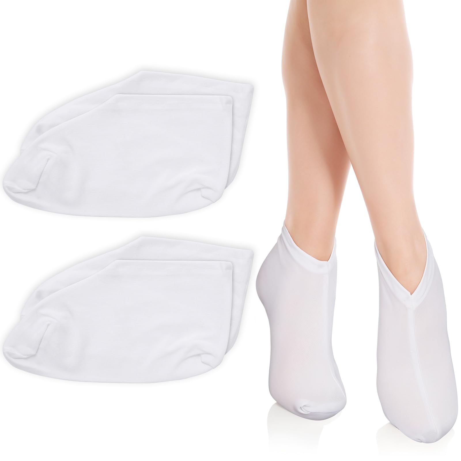 Gjinxi 2 Pairs Moisturizing Socks Overnight, Lotion Socks for Dry Feet, Cotton Moisture Enhancing Socks, Soft Spa Absorbing Sock