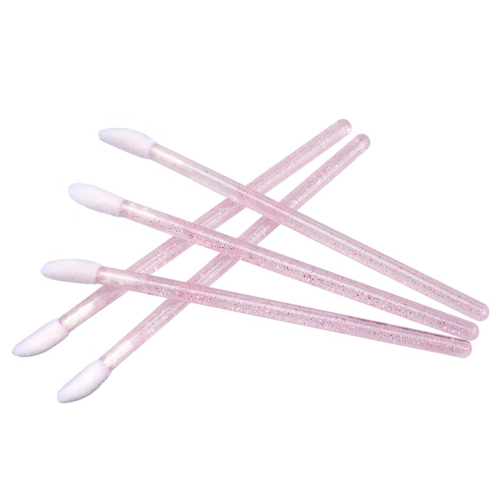 G2Plus 300Pcs Lip Brushes, Crystal Disposable Lip Brushes, Glitter Lip Gloss Applicators, Lipstick Gloss Wands Applicator Makeup