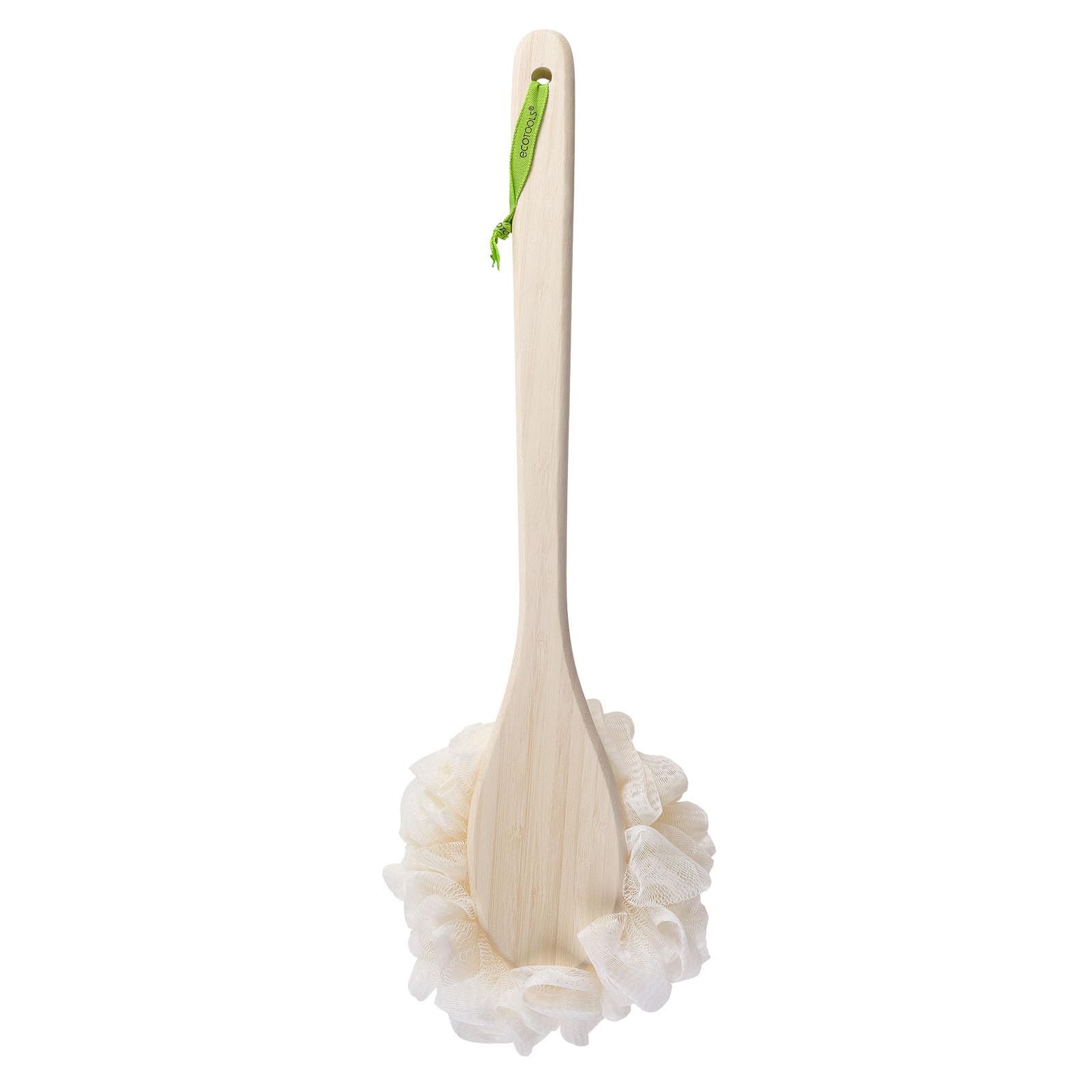 Bath Pouf With Handle - Hard-to-Reach Cleansing Sponge - EcoPouf Bath Brush - Assorted Colors