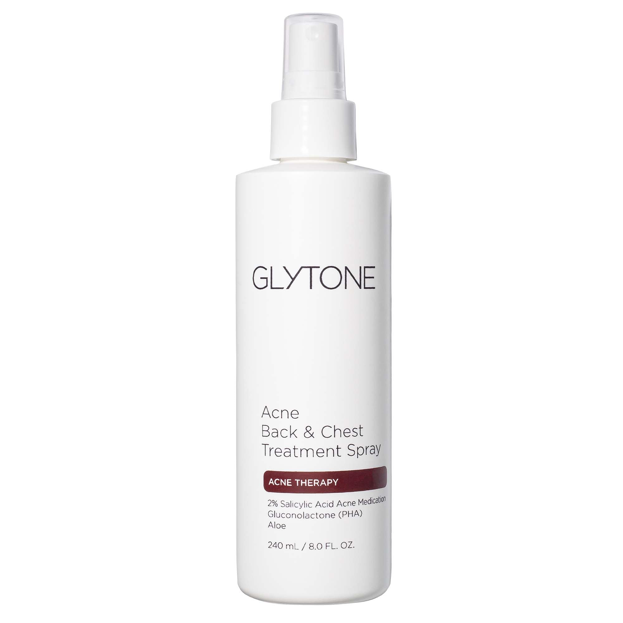 Glytone Acne Treatment Spray For Back & Chest - 2% Salicylic Acid - For Body Acne - Quick Dry, Upside Down Pump - Fragrance-Free