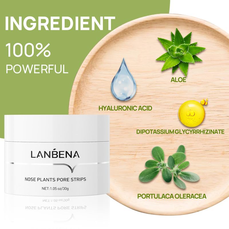 Lanbena Blackhead Remover Strips, Deep Cleansing Nose Strips, Pore Strips Blackhead Remover For Face, Black Head Remover For Nos